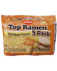 Nissin Top Ramen Ramen Noodle Soup, Chicken Flavor, 5 pk