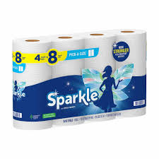 Sparkle Paper Towels 4 Rolls = 8