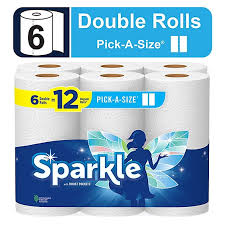 Sparkle Paper Towels 6 Rolls = 12