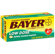 Bayer Low Dose Aspirin Pain Reliever 81mg EntericCoated Tablets 32ct