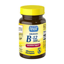 Rexall Sublingual B-12 5000 mcg Tablets, 60 ct