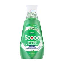 Crest Scope Stay Strong Mouthwash with Fluoride, Strong Mint, 1L